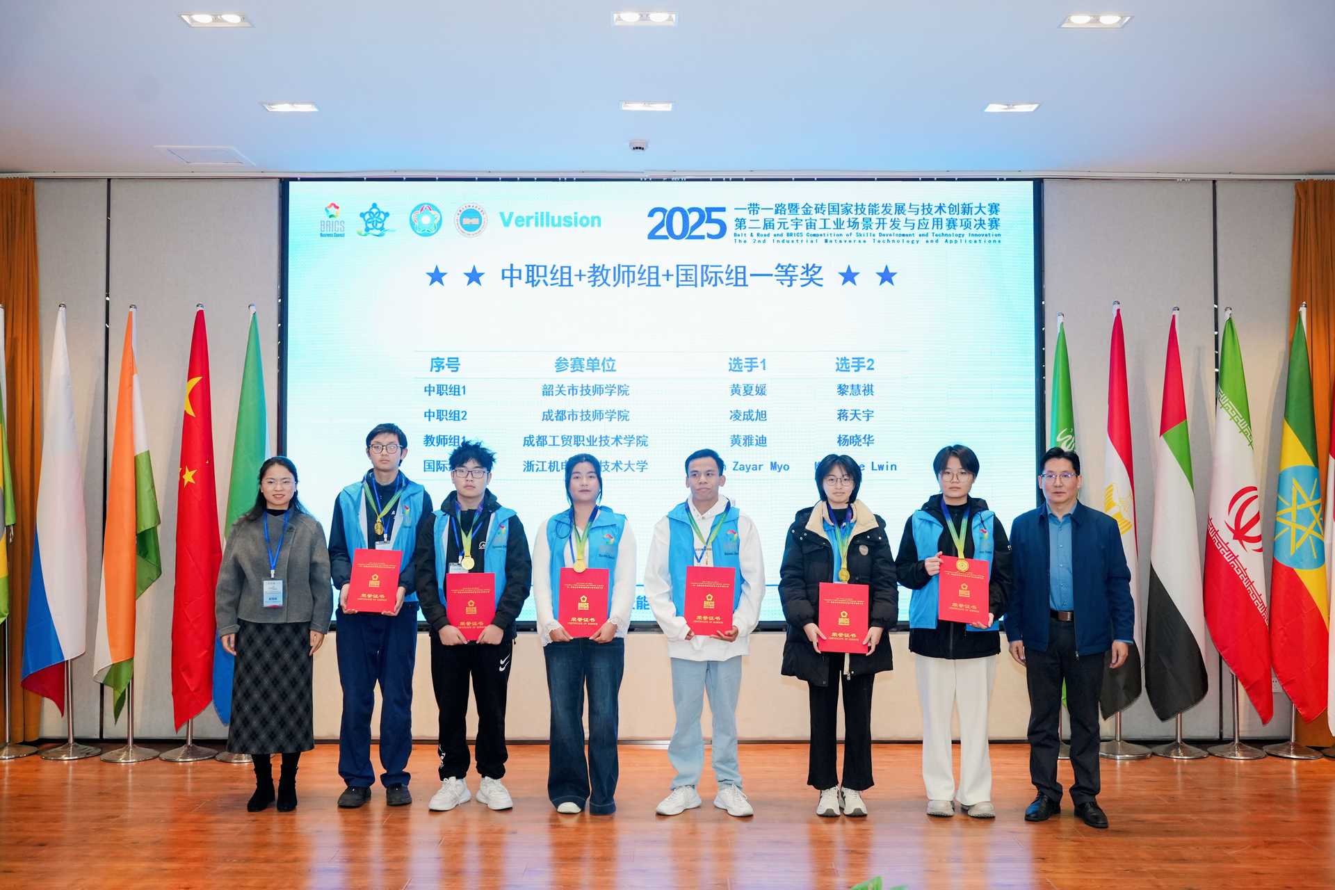 中职组获奖选手-黄夏媛(右2)、黎慧祺(右3)。.jpeg 中职组获奖选手-黄夏媛(右2)、黎慧祺(右3)。.jpeg